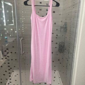 Pink Sleeveless Maxi Dress